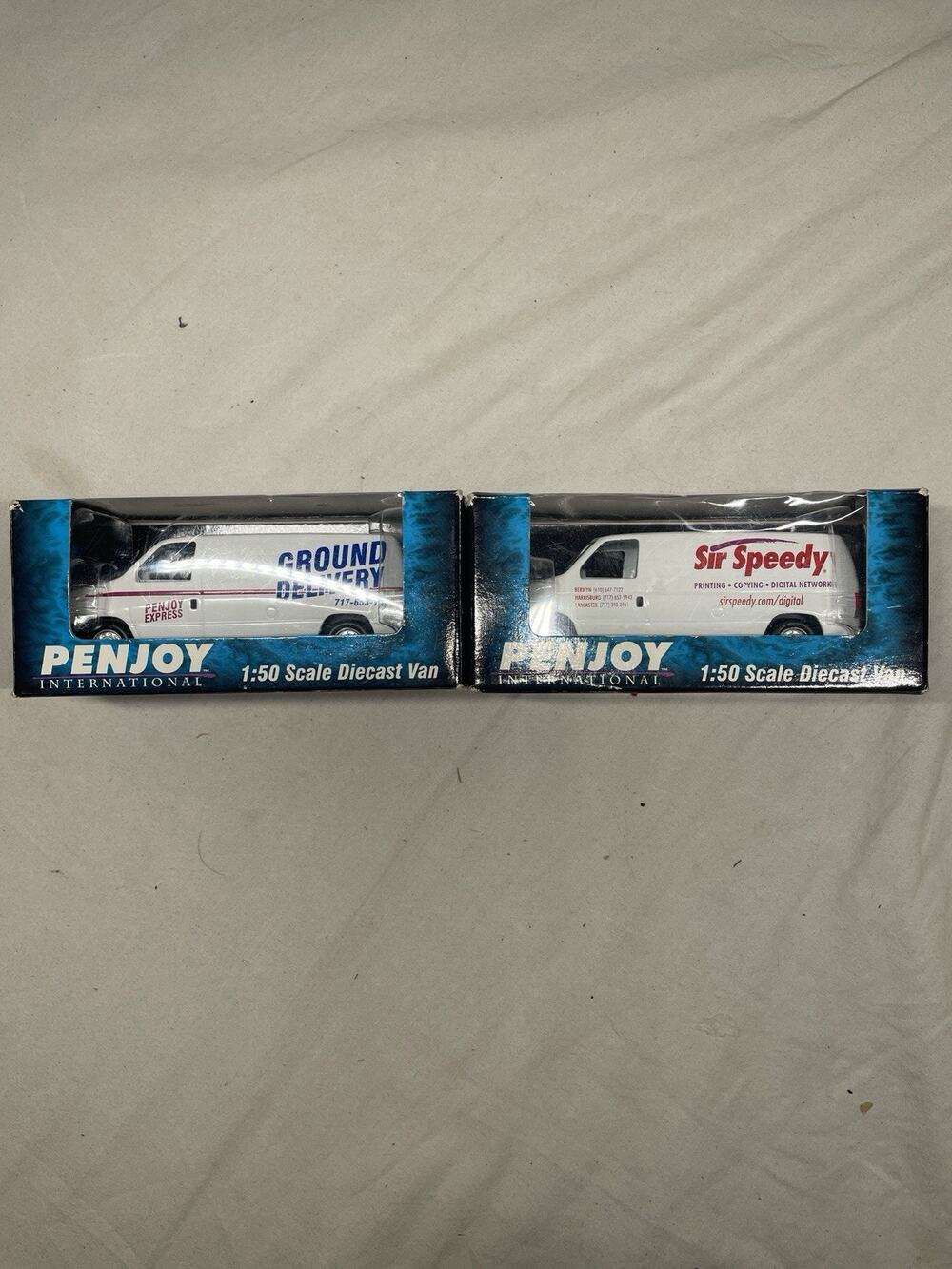 2 NEW in BOX Penjoy 1/50 scale Promo Private Label Ford Van